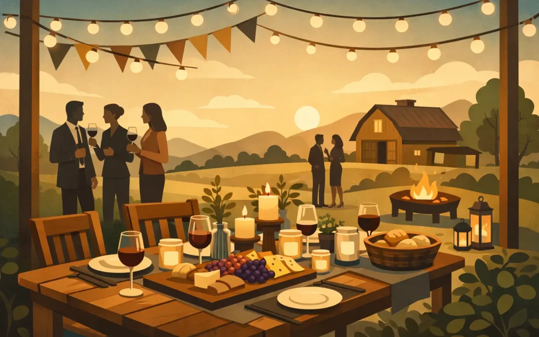 Come organizzare una cena aziendale rustica