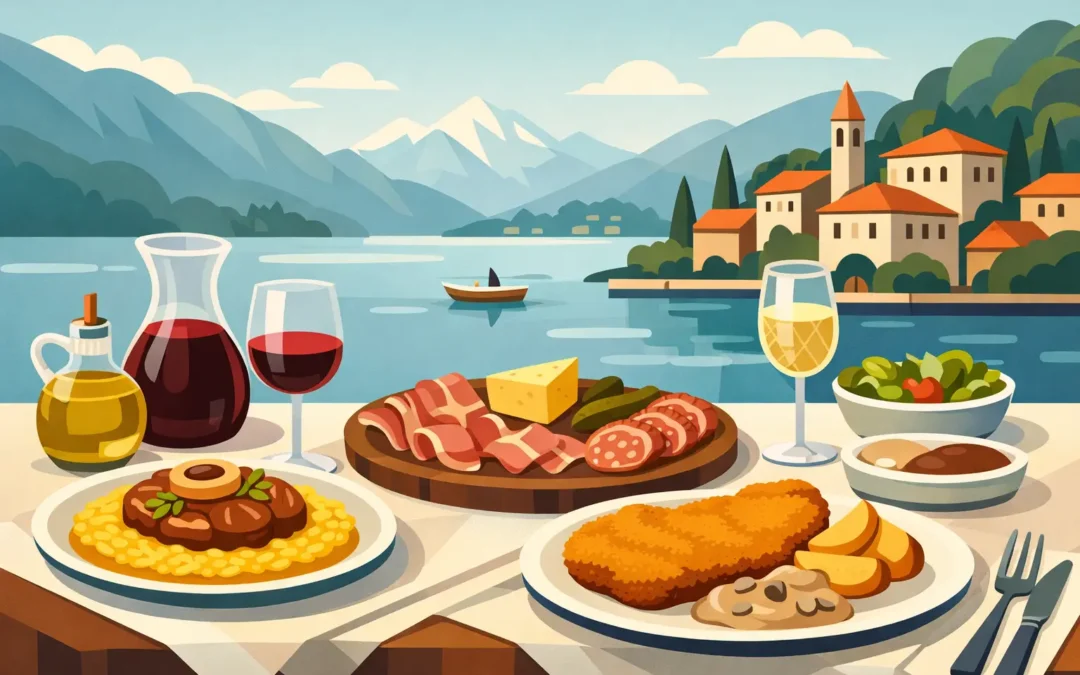 Piatti tipici lombardi al ristorante