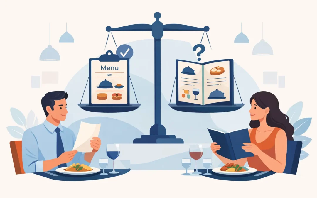 Menu fisso o carta: quale scegliere davvero